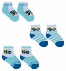 Купить носки 3 пары yo!, цвет: белый/голубой ( id 10263281 )