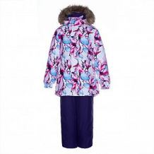 Купить комплект куртка/брюки huppa renely 1, цвет: белый/т.фиолетовый ( id 10868837 )
