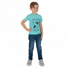 Купить комплект футболка 2 шт leader kids лови волну, цвет: бирюзовый/синий ( id 11315174 )