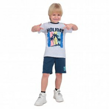 Купить комплект футболка/шорты leader kids лови волну, цвет: серый ( id 11315264 )