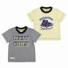 Купить комплект футболка 2 шт lucky child basic, цвет: серый/желтый ( id 11440978 )