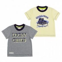 Купить футболка 2 шт lucky child basic sport, цвет: серый/желтый ( id 11442814 )
