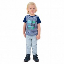 Купить футболка leader kids динозаврик, цвет: синий/белый ( id 12064306 )