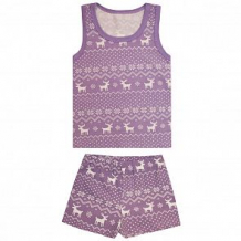 Купить пижама майка/шорты котмаркот скандинавские узоры, цвет: фиолетовый ( id 12119650 )