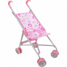Купить коляска для кукол 1toy цвет: розовый ( id 365855 )
