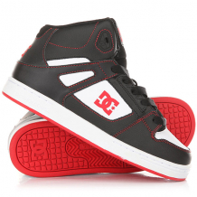 Купить высокие кеды кроссовки детские dc pure ht black/red/white черный ( id 1200336 )