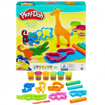 Купить hasbro play-doh b1168 игровой набор пластилина &quot;веселое сафари&quot;