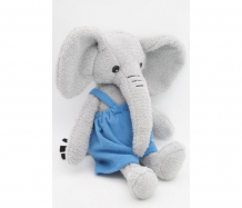 Купить мягкая игрушка unaky soft toy слоник фауст в голубом флисовом комбинезоне 38 см 0969127-63