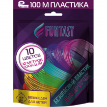 Купить funtasy набор pla-пластика для 3d-ручек 10 цветов по 10 м pla-set-10-10-1