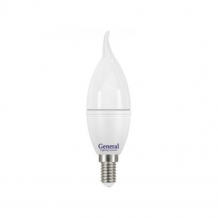 Купить светильник general лампа led 7w e14 4500 свеча на ветру 10 шт. 43220