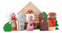 Купить деревянная игрушка томик конструктор сказки: маша и медведь 4534-9