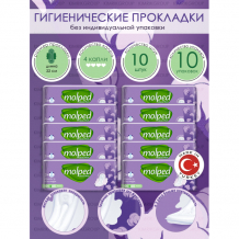 Купить molped гигиенические прокладки classic thick normal 10 шт. 10 упаковок 5054776/10