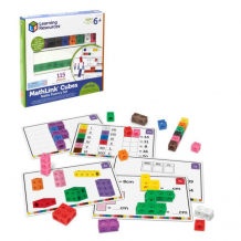 Купить learning resources игровой набор соединяющиеся кубики академия математики (115 элементов с карточками) lsp4299-uk