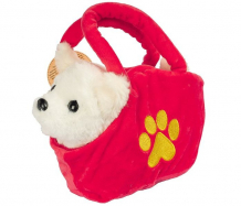 Купить мягкая игрушка bondibon собака в сумочке озвученная 14 см вв4615