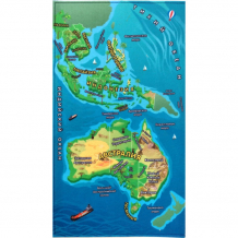 Купить учитель учим материки: австралия и юго-восточная азия игровая обучающая фетр карта итм-582