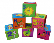 Купить развивающая игрушка учитель набор кубиков английский алфавит и цифры 6 шт. 