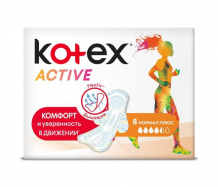 Купить kotex прокладки active normal 8 шт. 10 упаковок 