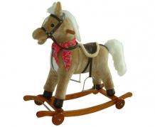 Купить качалка наша игрушка лошадка на колесах 78 см 61053