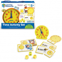 Купить learning resources игровой набор учимся определять время (41 элемент) ler3220