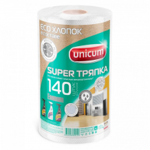 Купить unicum супер тряпка econom с тиснением в рулоне 140 листов 2 шт. 