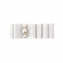 Купить milledeux заколка-зажим layered bow средняя pearl grasgrain 029-pgc-06
