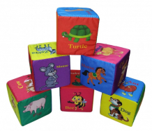 Купить развивающая игрушка учитель набор кубиков животные по-английски 6 шт. 