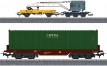 Купить marklin дополнительный набор вагонов для железной дороги контейнерная погрузка 44452