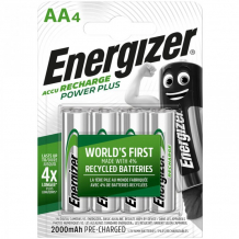 Купить energizer аккумулятор power plus aa (hr06) 2000mah 4bl 7638900417012
