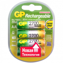 Купить gp аккумулятор aa (hr06) 2700mah 4 шт. gp 270aahc-2decrc4