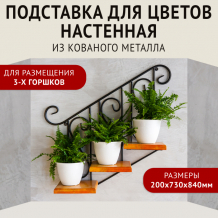 Купить зри в корень! подставка для цветов настенная, для размещения трех горшков 4650243061571