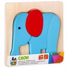 Купить деревянная игрушка bondibon пазл слон вв2191 вв2191