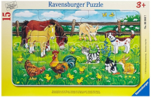 Купить ravensburger пазл животные на лугу 15 элементов 06046