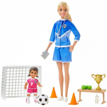 Купить barbie игровой набор футбольный тренер glm47