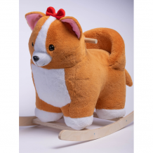 Купить качалка нижегородская игрушка со спинкой собака корги см-811-1 