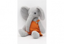 Купить мягкая игрушка unaky soft toy слоник фауст в кирпичном флисовом комбинезоне 38 см 0969127-37