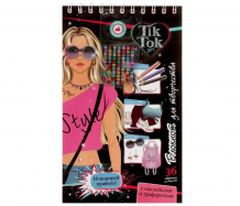 Купить tik tok girl блокнот для творчества с наклейками и трафаретами sktch-66896-uc