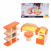 Купить наша игрушка набор деревянной мебели гостиная (9 предметов) tnwx-6171