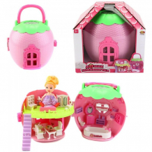Купить abtoys игровой набор в гостях у куклы домик земляничка с куколкой и аксессуарами pt-01402