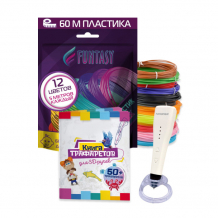 Купить funtasy набор 3d-ручка piccolo+abs-пластик 12 цветов + книжка с трафаретами set31-fy-pi
