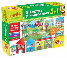 Купить lisciani настольная игра в гостях у животных 5 в 1 r60146