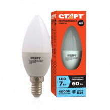 Купить светильник старт лампа eco led candle e14 7w 40 10 шт. старт eco ledcandlee14 7w 40 10/100