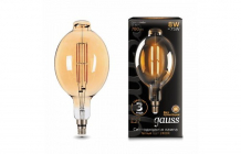 Купить светильник gauss лампа vintage filament led bt180 8w e27 780lm 2400k 151802008