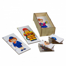 Купить деревянная игрушка paremo игровой набор составные картинки профессии 1 pe720-134