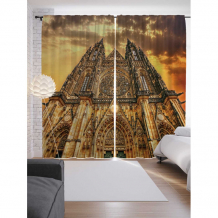 Купить joyarty шторы с фотопечатью старинный собор из сатена 290х265 см p_7608_145x265