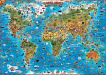 Купить геоцентр карта мира для детей настенная 137 см gt2707
