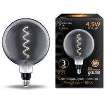 Купить светильник gauss лампа filament led gray flexible е27 g200 4.5w 100lm 1800к 154802005