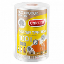 Купить unicum супер тряпка с тиснением big в рулоне 100 листов 760407