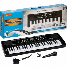 Купить музыкальный инструмент bondibon синтезатор клавишник с микрофоном и блоком питания 49 клавиш вв4946