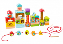 Купить деревянная игрушка tooky toy шнуровка лес ty849