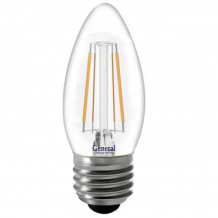 Купить светильник general лампа led филамент 7w e27 4500 свеча 10 шт. 43896